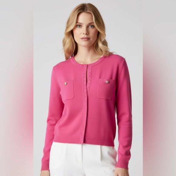 Pink Cardigan Sweater - Picture 6 of 10